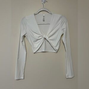 Blue Blush Women’s Long Sleeve Crop Top